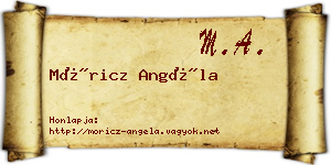Móricz Angéla névjegykártya